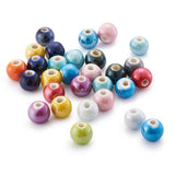 100pcs 10mm Porcelain Beads Round Ceramic Spacer Beads Lot DIY Crafts