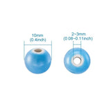 100pcs 10mm Porcelain Beads Round Ceramic Spacer Beads Lot DIY Crafts