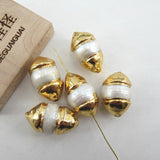 5 pcs Keshi Pearl Beads Plated Beads