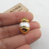5 pcs Keshi Pearl Beads Plated Beads