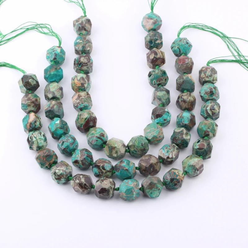 Green Ocean Agates Stone Nugget Loose Beads Jewelry