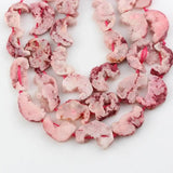 Natural Geode Drusy Moon Shape Beads, Druzy Agates Stone Slices Pendant Necklace