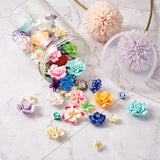 90Pcs Colorful Polymer Clay Flower Plumeria Beads for DIY Jewelry Making