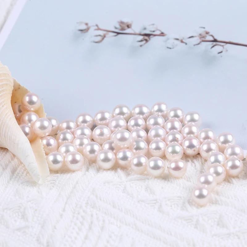 7.5-8mm Seawater Pearl Beads Round Natural Loose Pairing DIY Jewelry Making