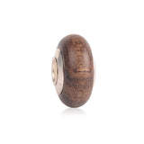 20 Pcs Mixed Colorful Retro Pattern Big Hole Pine Round Wooden Beads