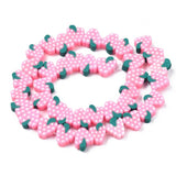 10strand Fruit Beads Purple Pink Polymer Clay Grape Spacer Beads