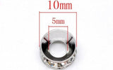 50 Pcs Rhinestone Rondelle Christmas Bead 11mm