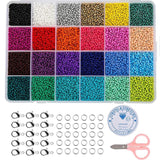 Glass Seed Beads Kit: Clasps, Cord, DIY Jewelry Making