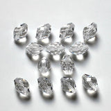 200pcs 13x10mm Oval Shape Crystal Glass Spacer Beads