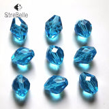 200pcs 13x10mm Oval Shape Crystal Glass Spacer Beads