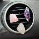 Irregular Crystal Stone Bead Car Air Clip Healing Lucky Gem Car Interior