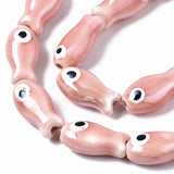 34pcs Fish Shape Glazed Porcelain Ceramic Beads for DIY Jewelry Making