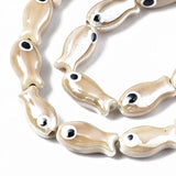 34pcs Fish Shape Glazed Porcelain Ceramic Beads for DIY Jewelry Making
