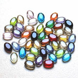 200pcs Glass Spacer Beads 11x8MM Crystal Flat Oval Shape Beads