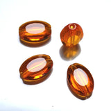 200pcs Glass Spacer Beads 11x8MM Crystal Flat Oval Shape Beads