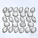 200pcs Glass Spacer Beads 11x8MM Crystal Flat Oval Shape Beads