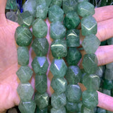 Strawberry Quartz Prehnite Faceted Stone Beads 15''