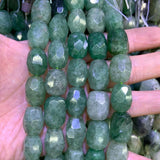 Strawberry Quartz Prehnite Faceted Stone Beads 15''