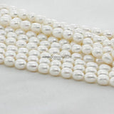 APDGG Natural AA 9-12mm rice freshwater pearl strands loose beads