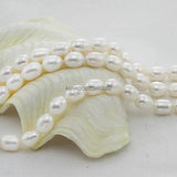 APDGG Natural AA 9-12mm rice freshwater pearl strands loose beads