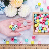 Easter Wooden Beads Round Spacer Bead Farmhouse Wood Bead Spring Garland