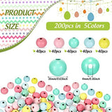 Easter Wooden Beads Round Spacer Bead Farmhouse Wood Bead Spring Garland