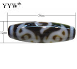 Natural Tibetan Dzi Beads Japan Eight Pattern for Jewelry Making Oval