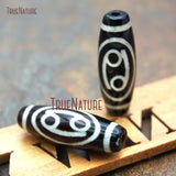 10Pcs Dzi Agates Loose Beads Cancer Oval Shape Beads