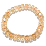 Natural Faceted Citrine Crystal Lap Jewelry Set for Women