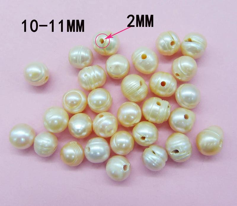 100pcs 10-11mm Natural Pink Freshwater Pearl DIY Hand Pearl