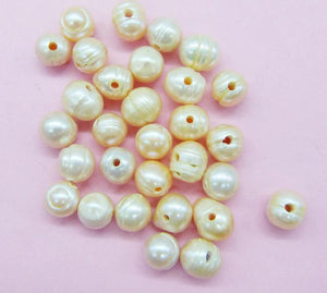 100pcs 10-11mm Natural Pink Freshwater Pearl DIY Hand Pearl