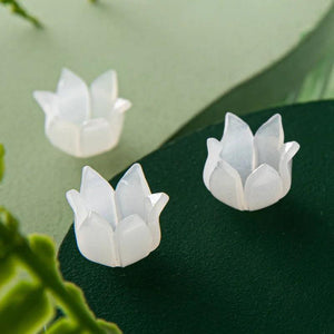 50pcs Cartoon Flowers Acrylic Lily Beads DIY Jewelry Earring/Pendant Accessory