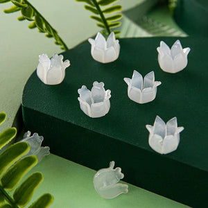 50pcs Cartoon Flowers Acrylic Lily Beads DIY Jewelry Earring/Pendant Accessory