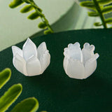 50pcs Cartoon Flowers Acrylic Lily Beads DIY Jewelry Earring/Pendant Accessory