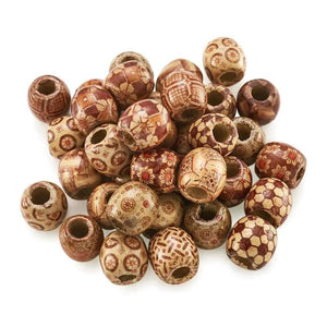 200pcs 16mm Natural Wooden Beads Big Hole Round Spacer Beads for Jewelry Making