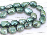Dark Green Freshwater Pearl Strand 8mm-10mm 15.5inch