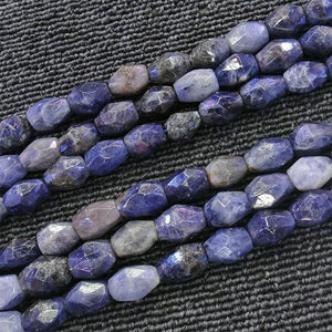 Natural Faceted Sodalite Beads 15'' DIY Bracelets