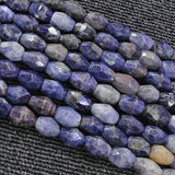 Natural Faceted Sodalite Beads 15'' DIY Bracelets