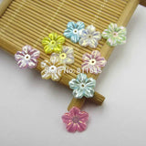 1000Pcs 13mm Flatback Flower Beads Wedding Card Embellishments