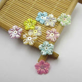 1000Pcs 13mm Flatback Flower Beads Wedding Card Embellishments