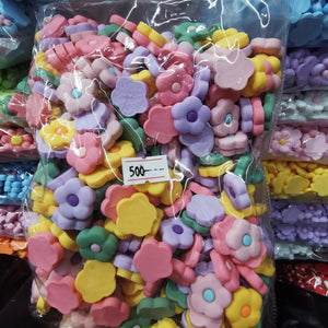 500 Pcs 18mm Resin Flower Sticker Half Beads for DIY Jewelry Making