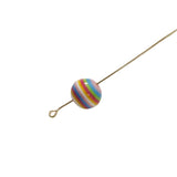100pcs 12mm Colorful Resin Stripe Beads for Jewelry Making