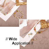 Enamel Letter Beads Flat Round Digital Alphabet Star Number for Jewelry Making
