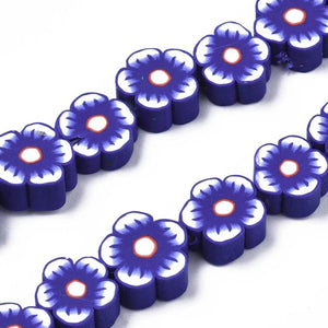 10 Strands Plum Blossom Polymer Clay Spacer Loose Beads DIY Jewelry Making
