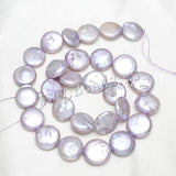 Cultured Freshwater Pearl Beads Button 13mm 14.7 Inch Strand