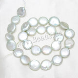 Cultured Freshwater Pearl Beads Button 13mm 14.7 Inch Strand