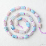 Colorful Morganite Irregular Cylindrical Beads for Jewelry Making
