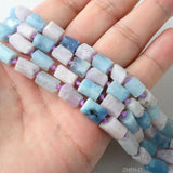 Colorful Morganite Irregular Cylindrical Beads for Jewelry Making