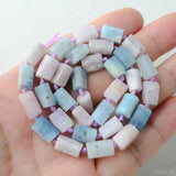 Colorful Morganite Irregular Cylindrical Beads for Jewelry Making