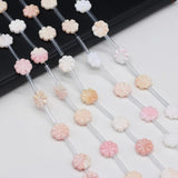 DIY Jewelry Making: 15pcs 12x12mm Natural Shell Petal Beads